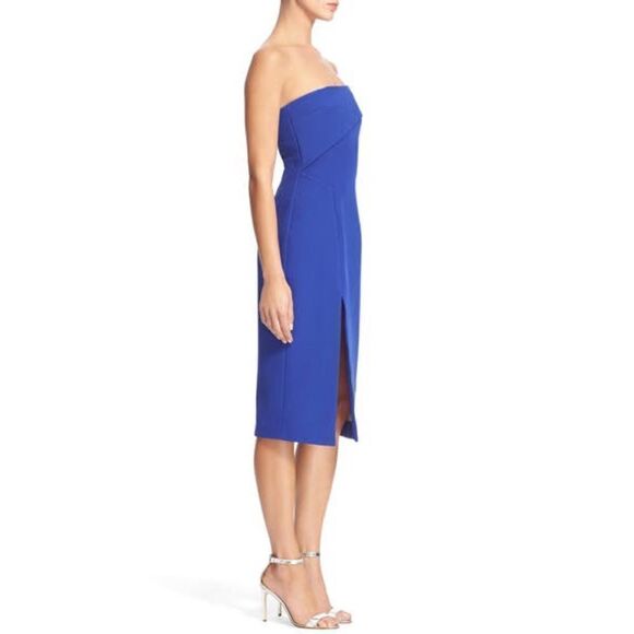 NICHOLAS Blue Midi Dress with Elegant Silhouette - Picture 8 of 16